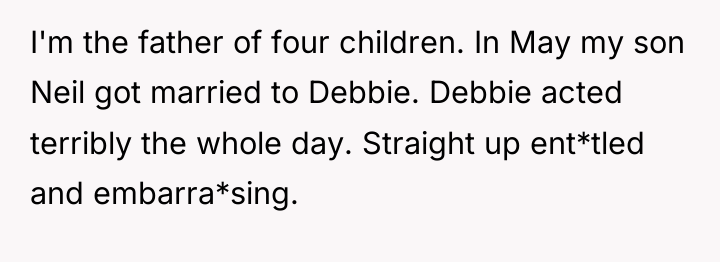 I'm the father of four children. In May my son...