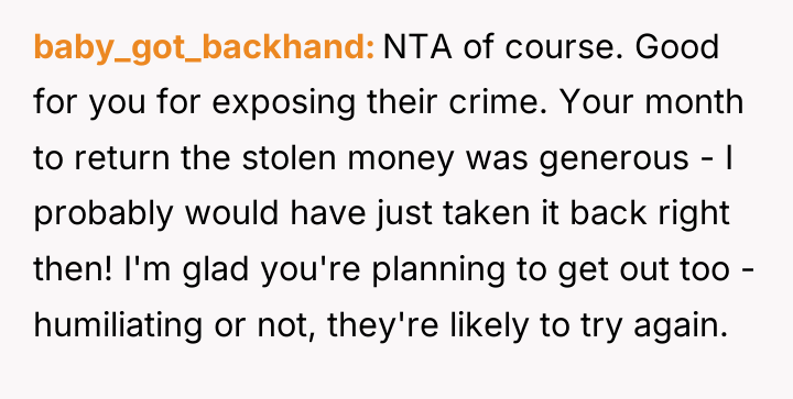 baby_got_backhand NTA of course. Good for you for exposing their...