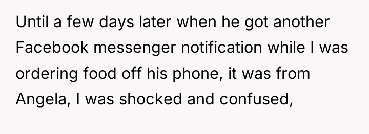 Until a few days later when he got another Facebook...