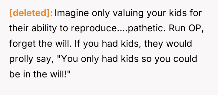 [deleted] Imagine only valuing your kids for their ability to...
