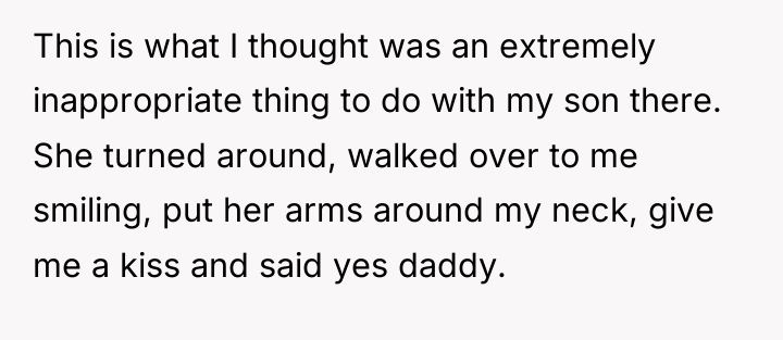 This is what I thought was an extremely inappropriate thing...