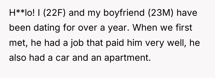 H**lo! I (22F) and my boyfriend (23M) have been dating...