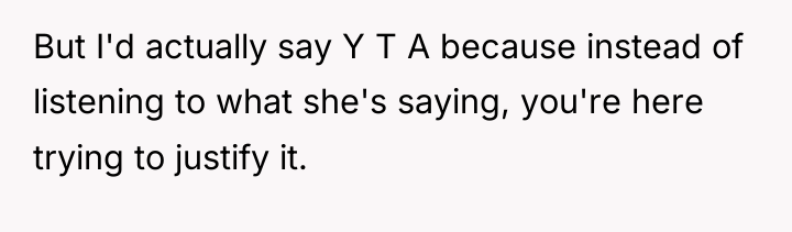 But I'd actually say Y T A because instead of...