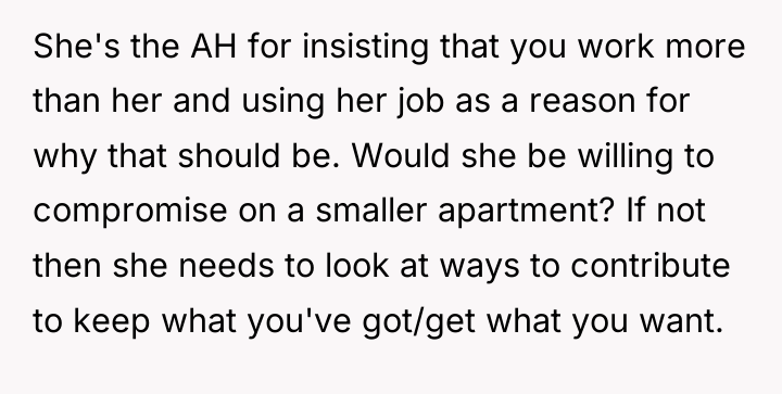 She's the AH for insisting that you work more than...