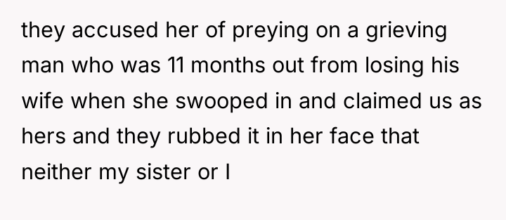 they accused her of preying on a grieving man who...