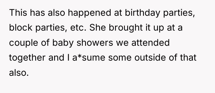 This has also happened at birthday parties, block parties, etc....
