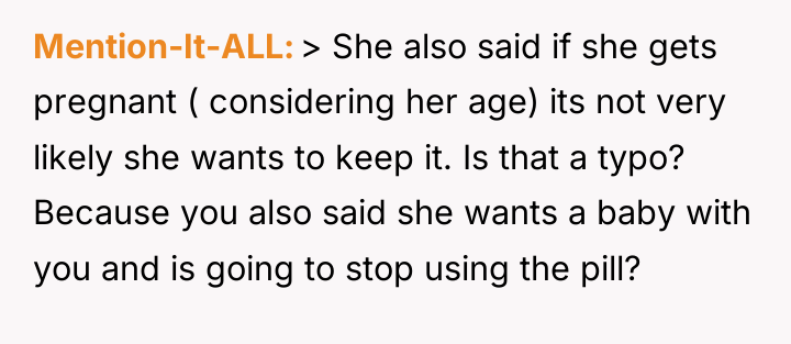 Mention-It-ALL > She also said if she gets pregnant (...