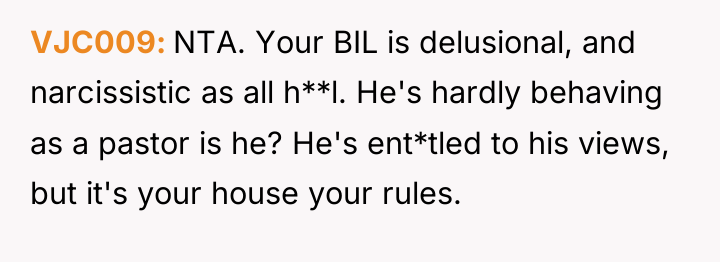 VJC009 NTA. Your BIL is delusional, and narcissistic as all...