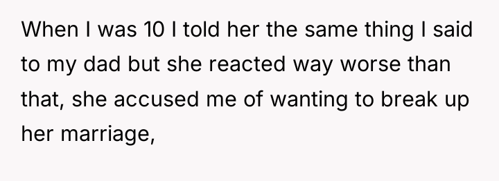 When I was 10 I told her the same thing...