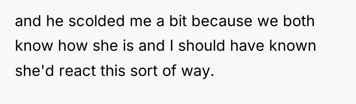 and he scolded me a bit because we both know...