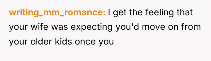 writing_mm_romance I get the feeling that your wife was expecting...