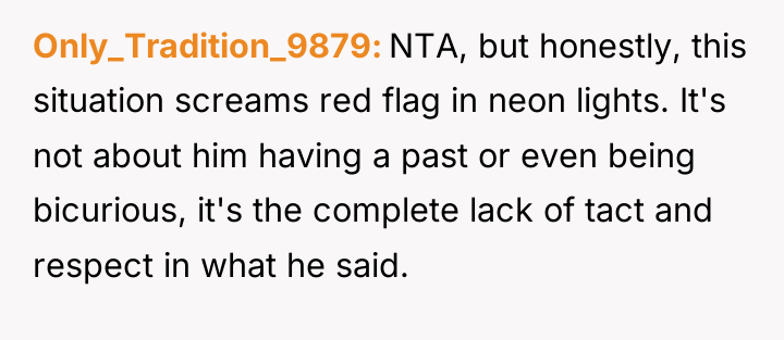 Only_Tradition_9879 NTA, but honestly, this situation screams red flag in...