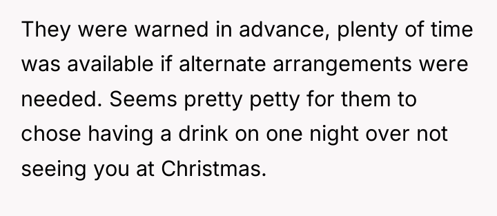 They were warned in advance, plenty of time was available...