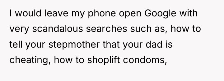 I would leave my phone open Google with very scandalous...