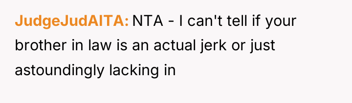 JudgeJudAITA NTA - I can't tell if your brother in...