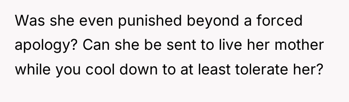 Was she even punished beyond a forced apology? Can she...