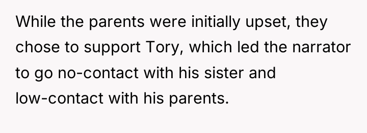 While the parents were initially upset, they chose to support...