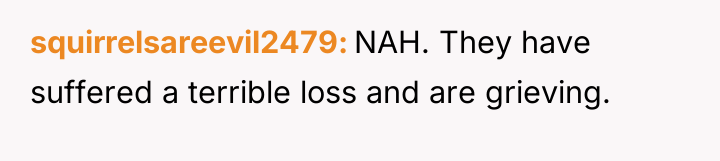 squirrelsareevil2479 NAH. They have suffered a terrible loss and are...