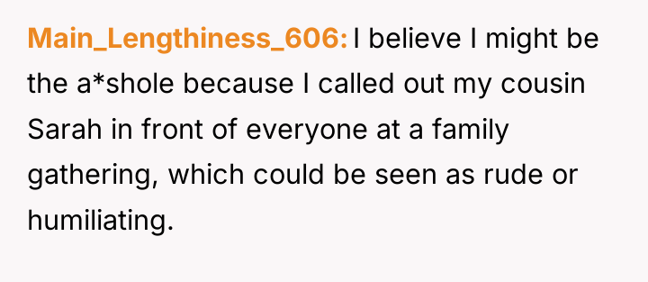 Main_Lengthiness_606 I believe I might be the a*shole because I...
