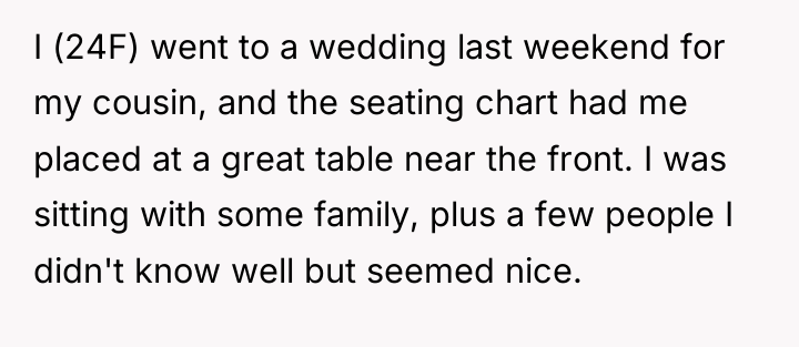 I (24F) went to a wedding last weekend for my...