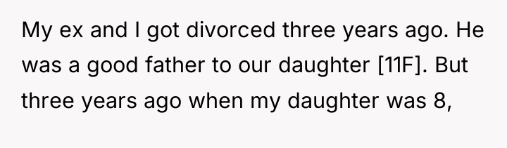 My ex and I got divorced three years ago. He...