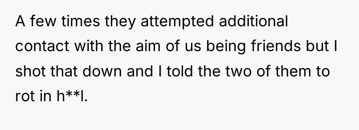 A few times they attempted additional contact with the aim...