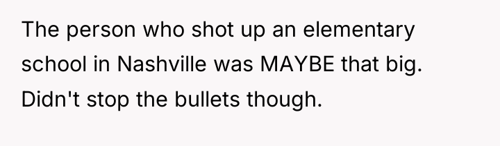 The person who shot up an elementary school in Nashville...