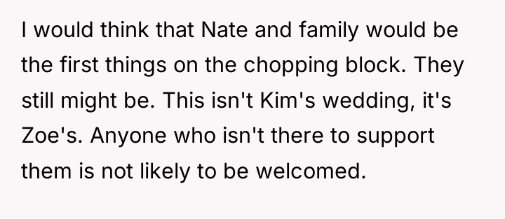I would think that Nate and family would be the...