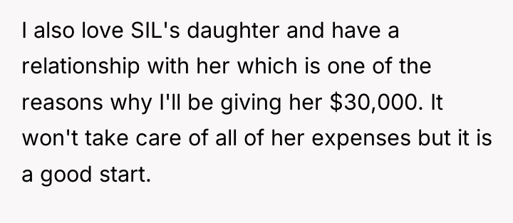 I also love SIL's daughter and have a relationship with...