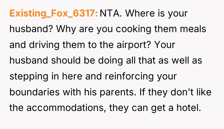 Existing_Fox_6317 NTA. Where is your husband? Why are you cooking...