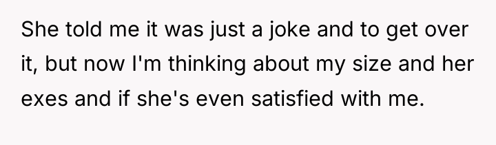 She told me it was just a joke and to...