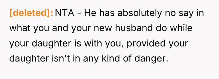 [deleted] NTA - He has absolutely no say in what...