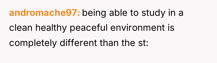 andromache97 being able to study in a clean healthy peaceful...