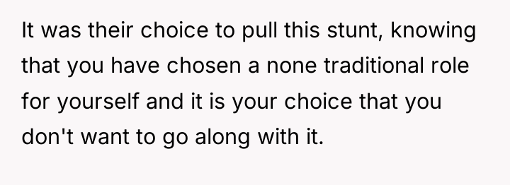 It was their choice to pull this stunt, knowing that...