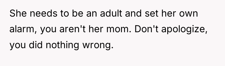 She needs to be an adult and set her own...