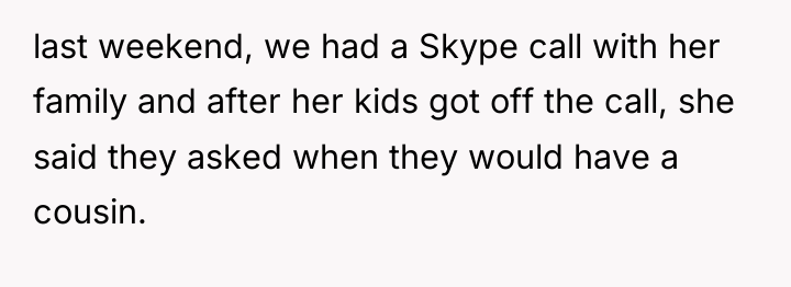 last weekend, we had a Skype call with her family...