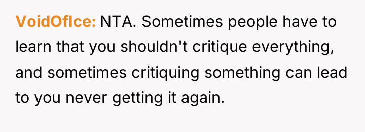 VoidOfIce NTA. Sometimes people have to learn that you shouldn't...