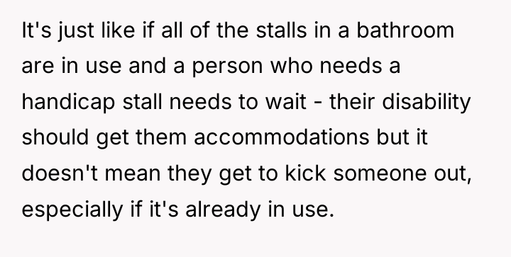 It's just like if all of the stalls in a...