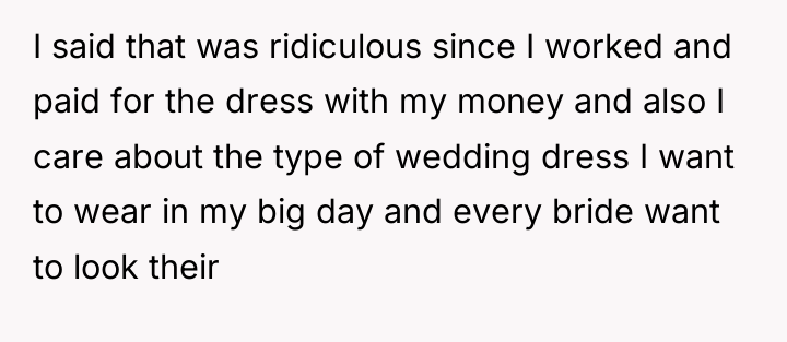 I said that was ridiculous since I worked and paid...