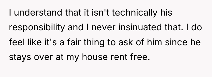 I understand that it isn't technically his responsibility and I...
