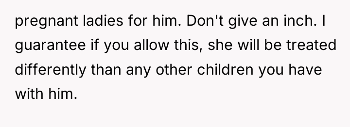 pregnant ladies for him. Don't give an inch. I guarantee...