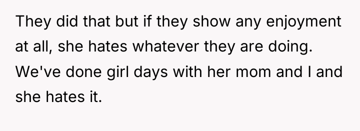 They did that but if they show any enjoyment at...