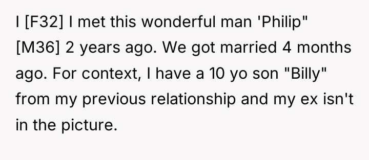 I [F32] I met this wonderful man 'Philip" [M36] 2...