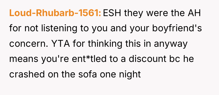 Loud-Rhubarb-1561 ESH they were the AH for not listening to...