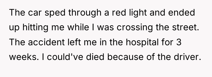 The car sped through a red light and ended up...
