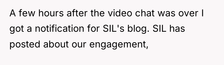 A few hours after the video chat was over I...