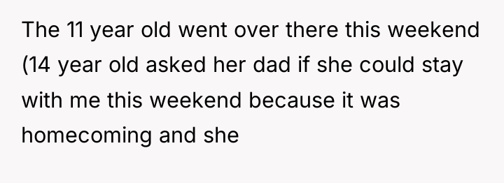 The 11 year old went over there this weekend (14...