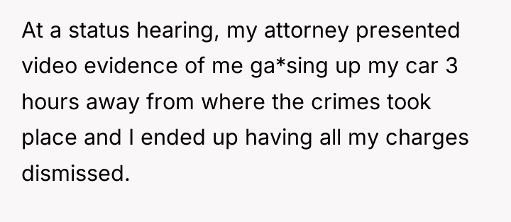 At a status hearing, my attorney presented video evidence of...