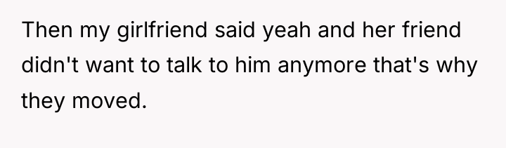Then my girlfriend said yeah and her friend didn't want...