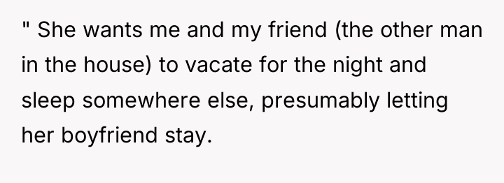 " She wants me and my friend (the other man...